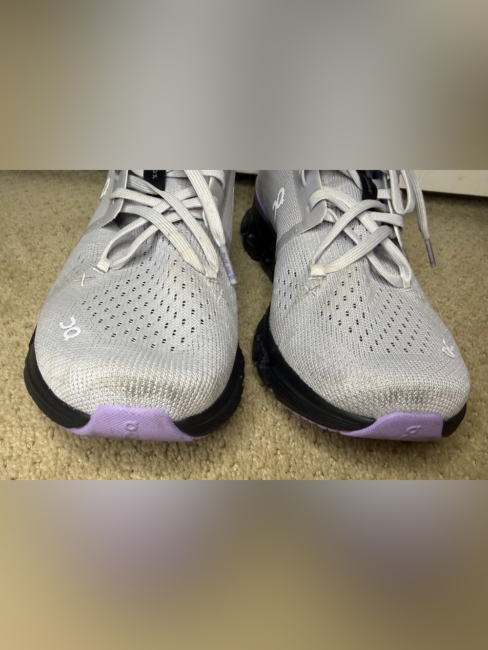 On Running Cloud X 4 — Light Gray & Purple Training Shoe - Picture 6 of 7